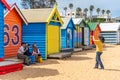 These brightly painted huts, or Ã¢â¬Åbathing boxesÃ¢â¬Â, date back to the Victorian era, when sea bathers protected their modesty by